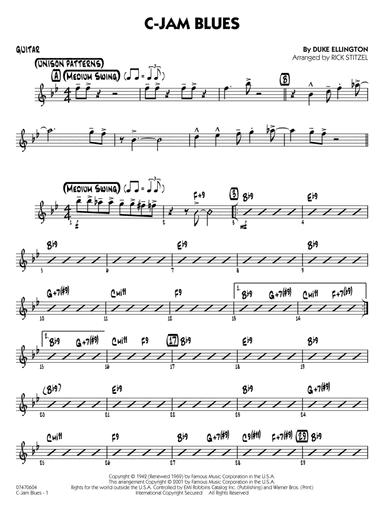 C-Jam Blues (arr. Rick Stitzel) - Guitar