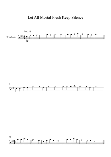 Let All Mortal Flesh Keep Silence (Trombone)