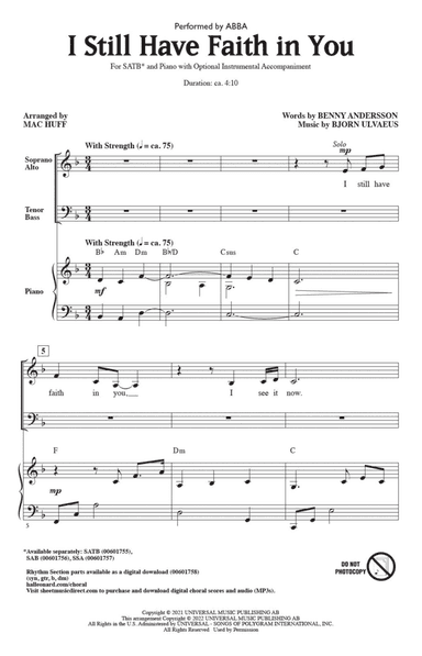 I Still Have Faith In You (arr. Mac Huff)