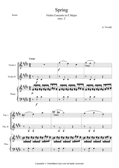 The Four Seasons: Spring 2nd Movement