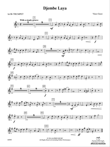 Djembe Laya: 1st B-flat Trumpet