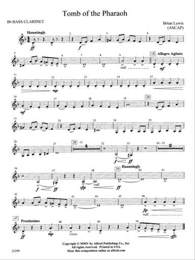 Tomb of the Pharaoh: B-flat Bass Clarinet
