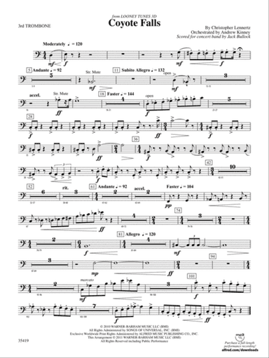 Coyote Falls (from Looney Tunes 3D): 3rd Trombone