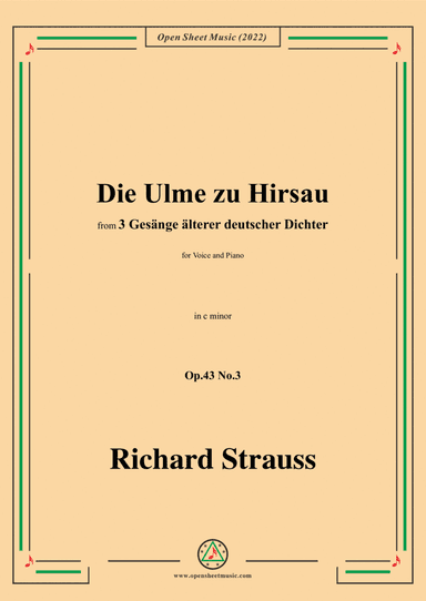 Richard Strauss-Die Ulme zu Hirsau,in c minor,Op.43 No.3