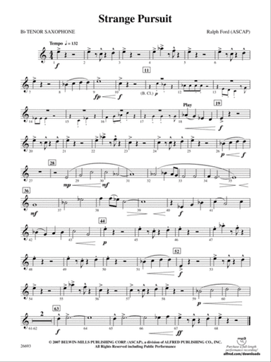 Strange Pursuit: B-flat Tenor Saxophone