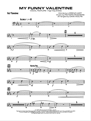 My Funny Valentine: 3rd Trombone