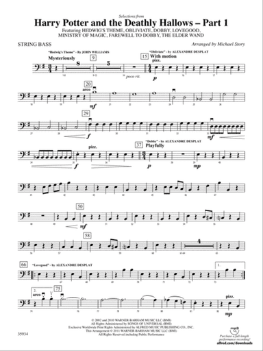 Harry Potter and the Deathly Hallows, Part 1, Selections from: String Bass