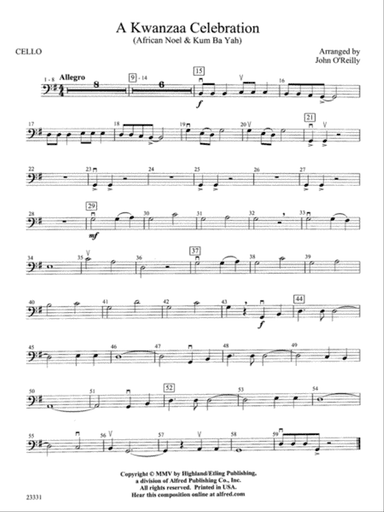 A Kwanzaa Celebration: Cello