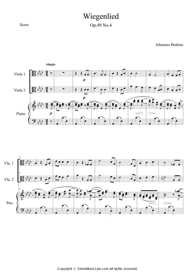 Wiegenlied Op.49, No.4 Lullaby in Ab