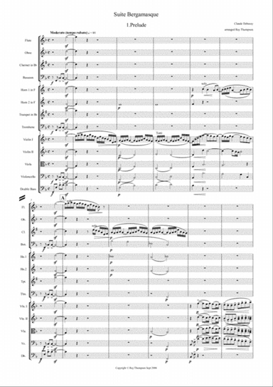 Debussy: Suite Bergamasque Mvt.1 Prelude - chamber orchestra