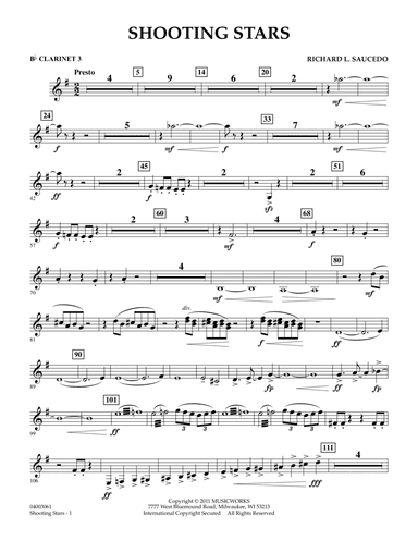 Shooting Stars - Bb Clarinet 3