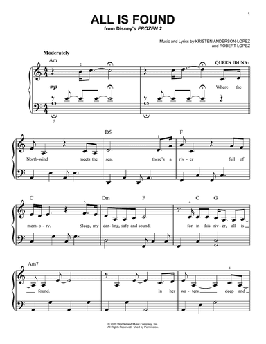 All Is Found (from Disney's Frozen 2)