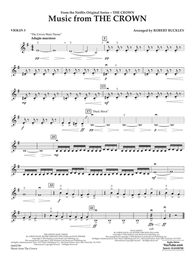 Music from The Crown - Violin 3 (Viola Treble Clef)