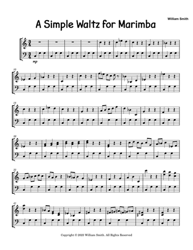 A Simple Waltz for Marimba