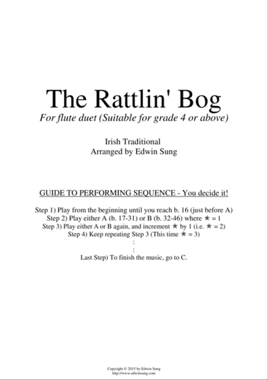 The Rattlin' Bog (for flute duet, suitable for grade 4 or above)