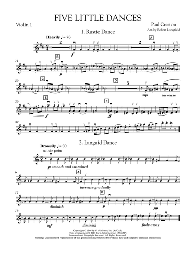 Five Little Dances (arr. Paul Longfield) - Violin 1