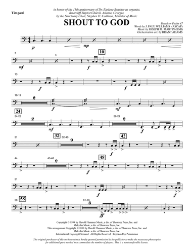 Shout to God - Timpani