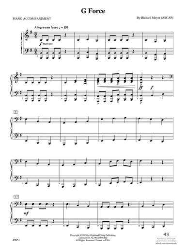 G Force: Piano Accompaniment
