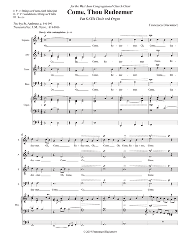 Come, Thou Redeemer
