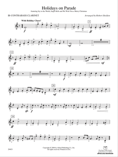 Holidays on Parade: (wp) B-flat Contrabass Clarinet