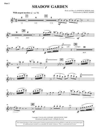 Shadow Garden (Full Orchestra) - Flute 2