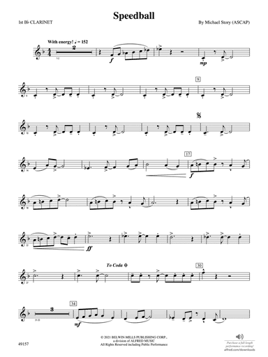 Speedball: 1st B-flat Clarinet