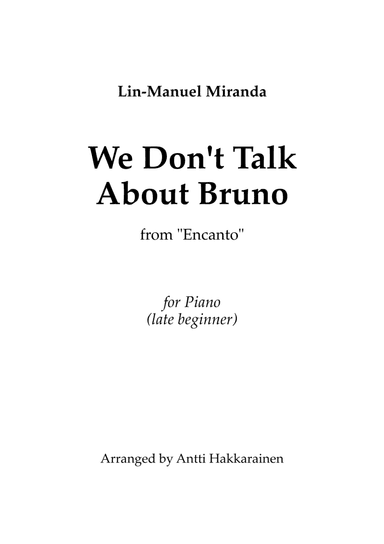 We Don't Talk About Bruno