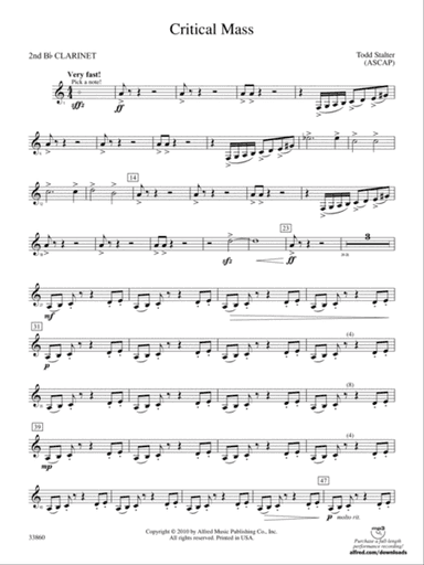 Critical Mass: 2nd B-flat Clarinet