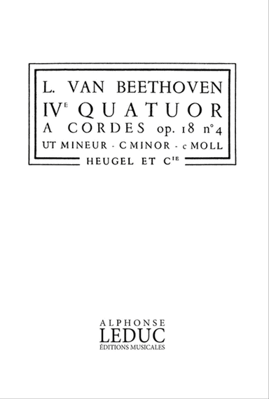 Quartet Op.18, No.4 in C minor