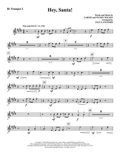 Hey Santa (arr. Paul Langford) - Bb Trumpet 2