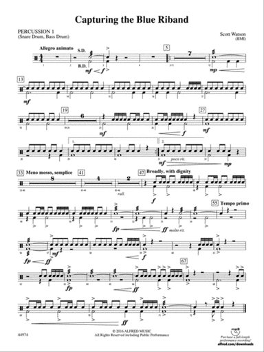 Capturing the Blue Riband: 1st Percussion