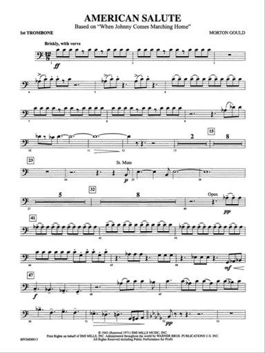 American Salute: 1st Trombone