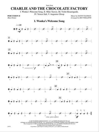 Charlie and the Chocolate Factory, Suite from: 2nd Percussion