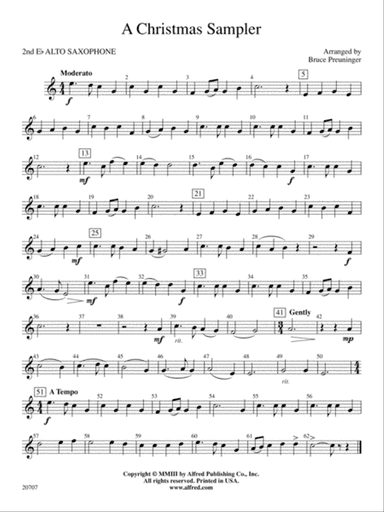 A Christmas Sampler: 2nd E-flat Alto Saxophone
