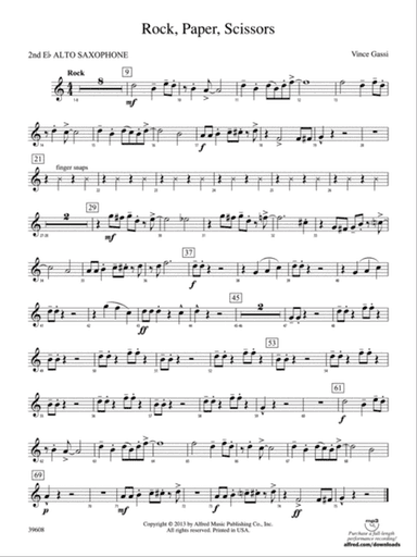 Rock, Paper, Scissors: 2nd E-flat Alto Saxophone