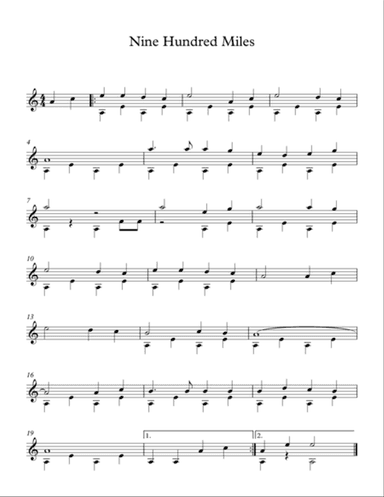 Nine Hundred Miles - American Traditional Song