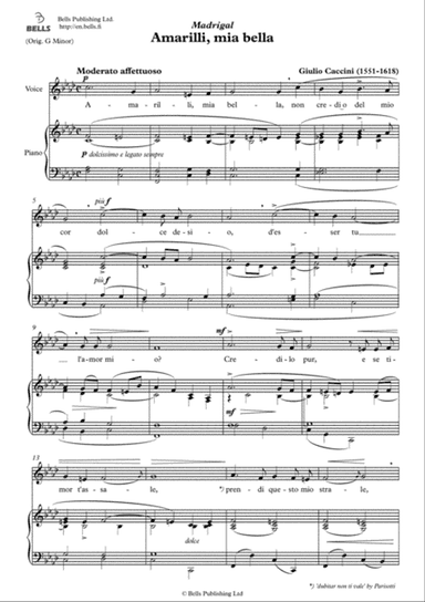Amarilli, mia bella (F minor)