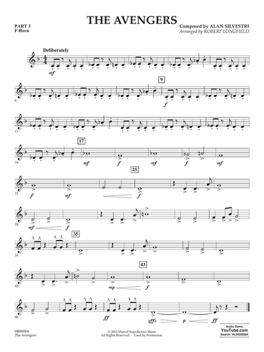 The Avengers (arr. Robert Longfield) - Pt.3 - F Horn