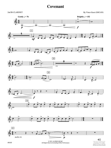 Covenant: 2nd B-flat Clarinet