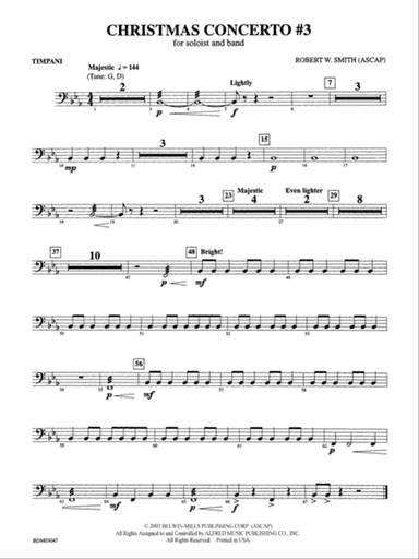 Christmas Concerto #3 (for Soloist and Band): Timpani
