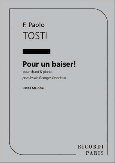 Pour Un Baiser! Chant Et Piano