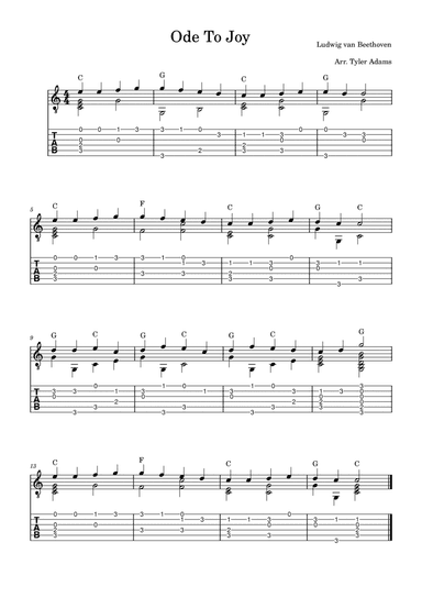 Ode To Joy (Solo Guitar)