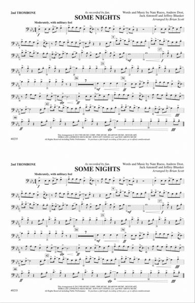 Some Nights: 2nd Trombone