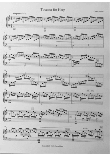 Toccata for Harp