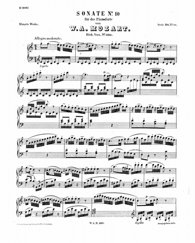 Mozart - Piano Sonata No.10