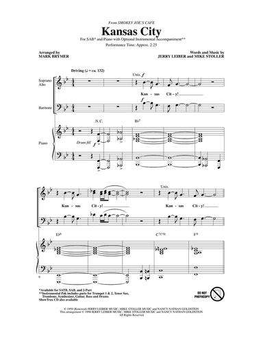 Kansas City (from Smokey Joe's Cafe) (arr. Mark Brymer)