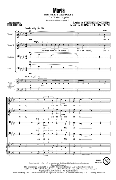 Maria (from West Side Story) (arr. Ed Lojeski)