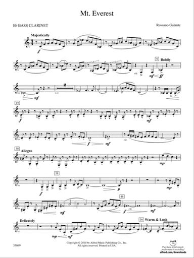 Mt. Everest: B-flat Bass Clarinet