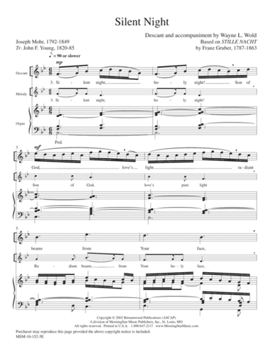 Silent Night (Descant and Alternate Harmonization)
