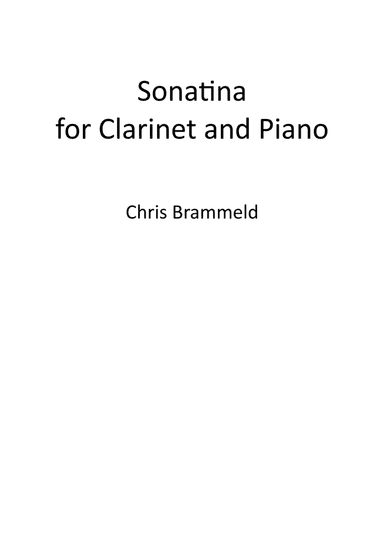 Sonatina for Clarinet and Piano
